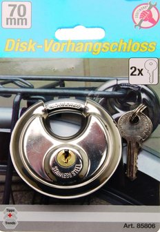 Disk-Vorh&auml;ngeschloss, 70 mm
