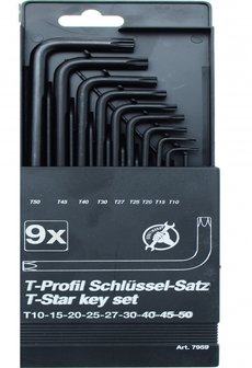 9-teiliges T-Star Schraubenschl&uuml;ssel-Set, T10 - T50