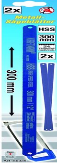 2-teiliges HSS Metall-S&auml;geblatt 13 x 300 mm