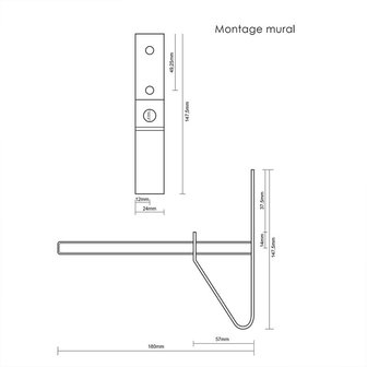 Reifenhalter Set 2 Stuck Wandmontage
