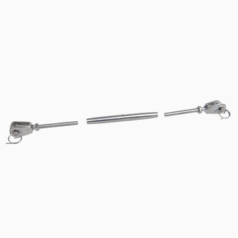 Wantenspanner M6 f&uuml;r Seil, 3mm, A4 RVS AISI 316, 1.500 daN