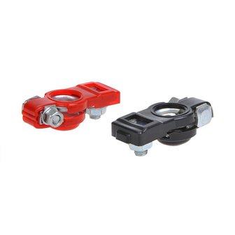 Batteriepolklemmensatz (+) und (-) mit Kunststoffschutz rot schwarz