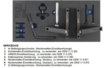 Motor-Einstellwerkzeugsatz f&uuml;r BMW S65