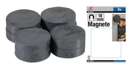 Magnet Set Keramik Dia 18 mm 8 St&uuml;ck