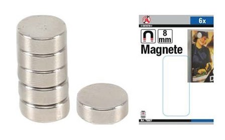 Magnetsatz extra starker Durchmesser 8 mm 6 Stck