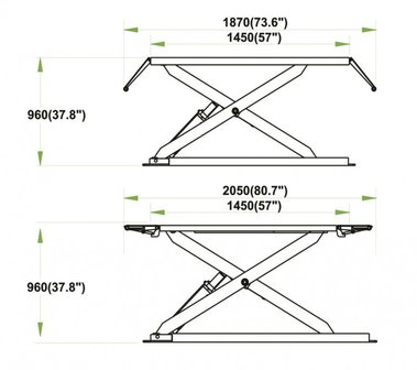 Scherenhebebr&uuml;cke 3t