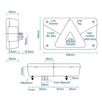 Aspock Multipoint V Ruckleuchte rechts