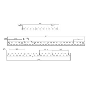 Aluminium-Bindeschiene 100cm
