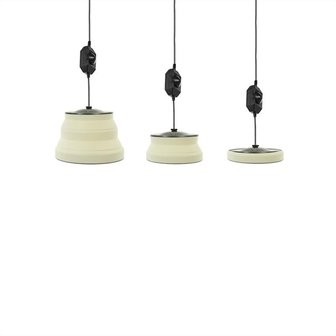 Hangelampe LED faltbar Silikon wei&szlig; dia 15cm