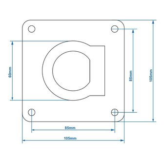 Zurrose einzeln 105x105mm