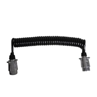 Spiralkabel 4 5M mit 2x Stecker 7-polig Metall