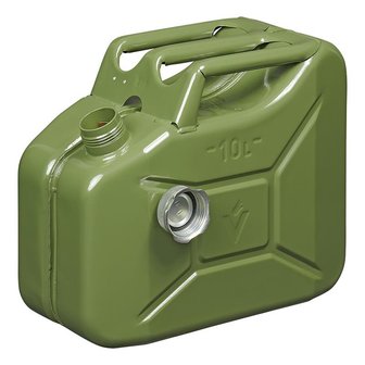 Kanister 10L Metall grun mit magnetischem Schraubverschluss UN-TuV GS gepruft