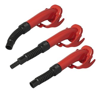 Spout metal red flexible suitable for petrol diesel