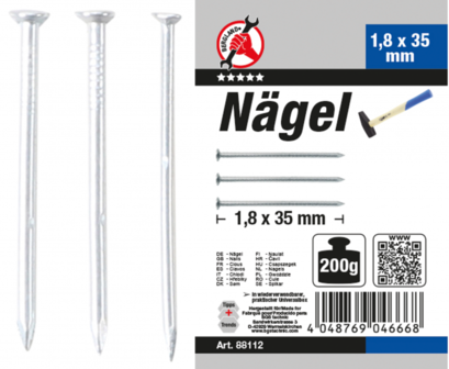 N&auml;gel-Sortiment 200 g 1,8 x 35 mm