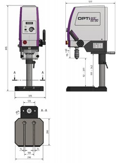 Pr&auml;zisions-Tischbohrmaschine - Durchmesser - Durchmesser 13 mm