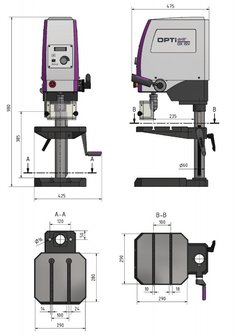 Pr&auml;zisions-Tischbohrmaschine - Durchmesser - Durchmesser 15 mm