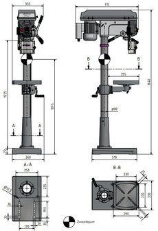 S&auml;ulenbohrmaschine Durchmesser 25mm