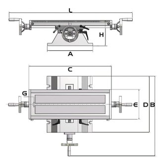 Kreuztisch 945x483x169mm