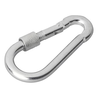 Metallkarabiner 8x80mm mit Schraubverschluss x10 Stuck
