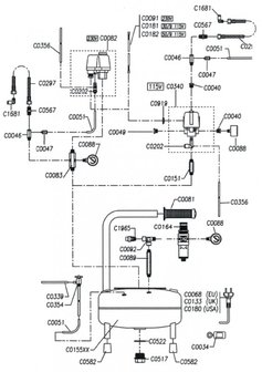 Ger&auml;uscharmer Airbrush-Kompressor 8 Bar, 9 Liter