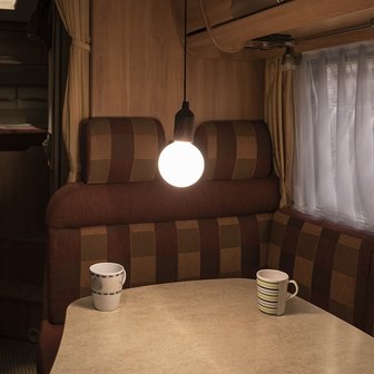 Retro Lampe XL Holzmotiv mit Kordel 90cm