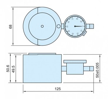 Magnetische Nullpunkt-Rotationsmessuhr 50 mm