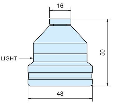 Magnetische H&ouml;henverstellvorrichtung mit LED 50 mm