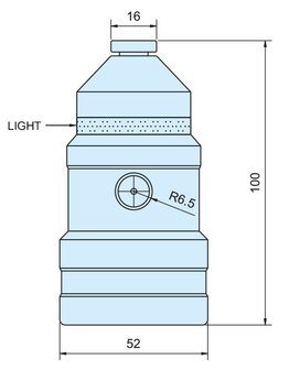 Magnetische H&ouml;henverstellvorrichtung mit LED 100 mm