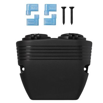 Aufputz-Set: DIN-Buchse + USB-Anschluss doppelt Typ A 2x2100mA