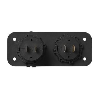 Unterputz-Montagesatz: Voltmeter 6-30V + USB-Anschluss doppelt Typ A 2x2100mA