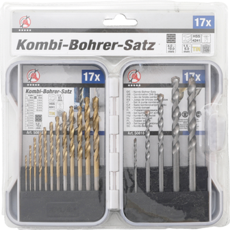 Kombi-Bohrer-Satz 1,5 - 10 mm 17-tlg