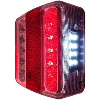 Rucklicht 4 Funktionen 98x105mm 14LED mit 5-poligem EC