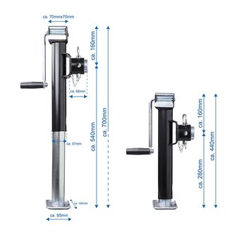 Stutzbein  ausziehbar  Heavy Duty SH42 2000