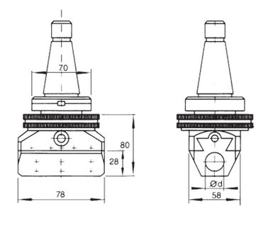 Automatischer Universal-Bohrkopf DIN69871 SK