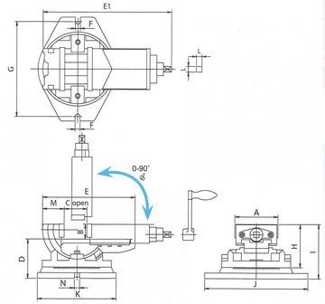 Mechanische 2-Achsen-Maschinenklemmung