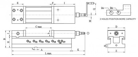 Mechanisch-hydraulische Maschinenklemme euroline 100mm