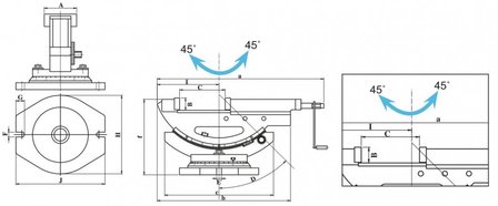 Mechanische 2-Achsen-Maschinenklemme - super offen 110mm