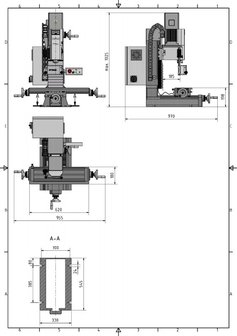 Bohr- und Fr&auml;smaschine 400x210x270mm