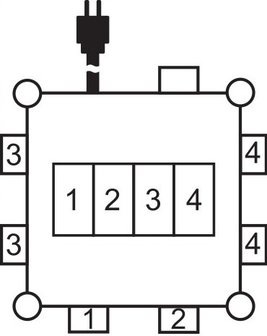 Kompakter Str&ouml;mungsteiler aus Gummi BSV 3/32 2 IP44 2m H07RN-F 5G4,0