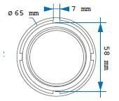 Steckdose f&uuml;r Getriebemutter (8-Gang-Bus) scania 65mm