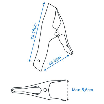 Klemmzwingen Metall Set von 2 St&uuml;ck