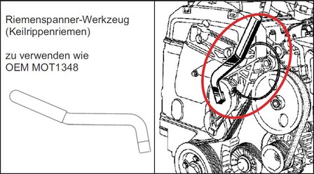 Motor-Einstellwerkzeug-Satz f&uuml;r Renault, Volvo, Ford 16V, 20V Benzin
