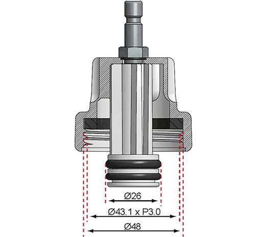 Adapter Nr. 7 fur Art. 8027, 8098 fur Alfa Romeo, Citroen, Fiat, Mini, Peugeot, Renault, Saab