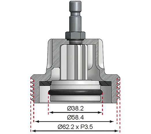 Adapter Nr. 9 für Art. 8027, 8098 für Audi, BMW, Porsche, VW