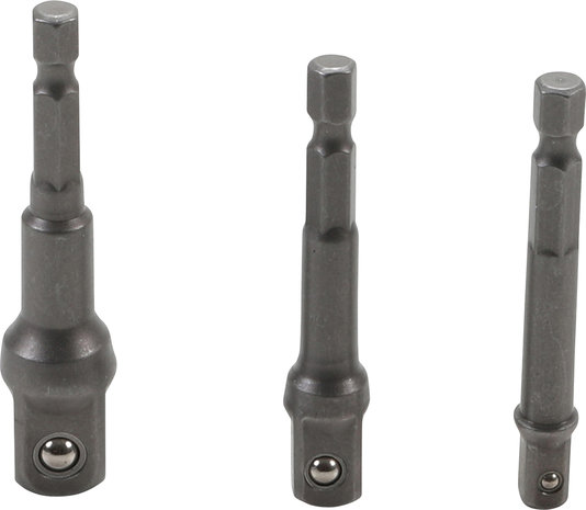 3-teiliges Adapter Set für Elektrobohrer, 1/4 - 3/8 - 1/2