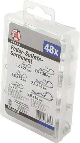 Feder-Splinte-Sortiment, 48-tlg.