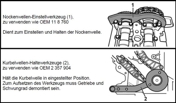 Motor-Einstell-Werkzeug-Satz fur BMW und MINI, 1.5 & 2.0L Diesel