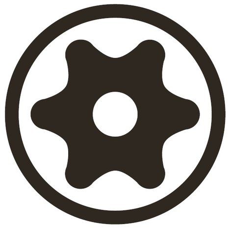 Bit-Einsatz Antrieb Innenvierkant 10 mm (3/8) T-Profil (fur Torx) mit Bohrung