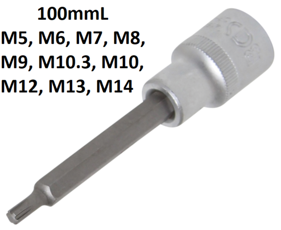 M12 1/2" - Keil-Profil Antrieb Innenvierkant 12,5 mm Bit-Einsatz für RIBE 