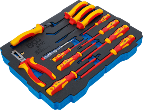 Schaumeinlage fur Art. BOXSYS1 & 2: VDE-Zangen-/ Schraubendreher-Satz 13-tlg